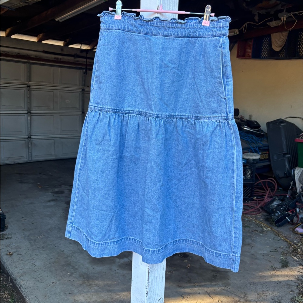Madewell A-Line Denim Blue Skirt